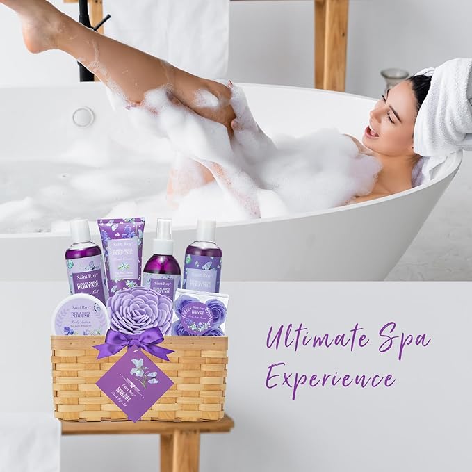 Mothers Day Gifts for Women, Bath & Shower Gifts for Women, Perfume Bath and Body Gift Basket, Skin Care Set, Spa Kit, Self-Care Set, Home Spa Gift, Relaxation Gift, Birthday, Christmas, Anniversary