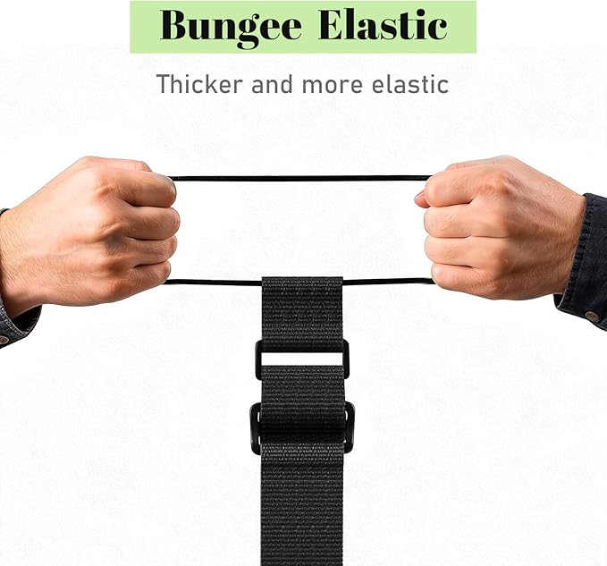 Multi Use Strong Adjustable Luggage Connector Straps for Suitcases,4 Pack Flexible Luggage Accessories Elastic Fastening Bag Strap (Black-4pcs)