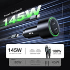 [Esoulk] 145W Fast USB C Car Charger, Dual PD Car Charger Adapter with 100W + 45W Ports, Cigarette Lighter USB Charger for iPhone, Samsung, Laptop