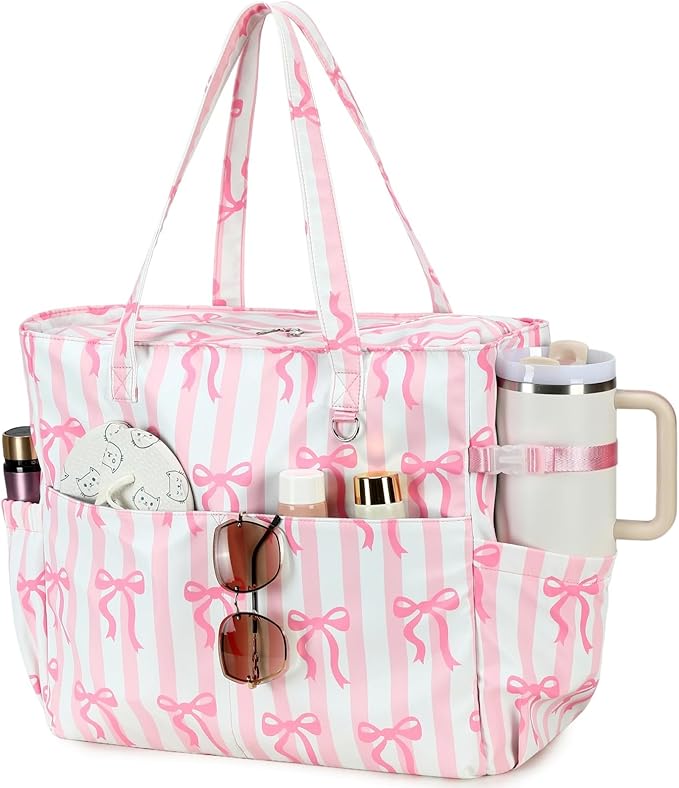 Bluboon Waterproof Beach Tote Pool Bags for Women Ladies Extra Large Carry On Bag With Wet Compartment for Weekender Travel