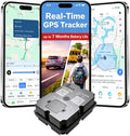GPS Tracker for Vehichles, up to 7 Months Long Battery Life, Real Time Tracking, Unlimited Distance, Strong Magnetic,IP67 Waterproof 4G Tracker Device for Vehicles Cars Motorcycle, Subscription Needed