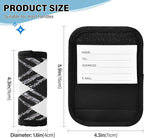 Qilmy Black and White Buffalo Grid Luggage Handle Wrap 4Pack Luggage Identifiers Tag Comfort Handle Grips Cover for Stroller Suitcase Bag Airplane Travel Accessories1317