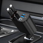 60W Fast Charging Car Charger for iPhone, 4-in-1 Retractable Phone Charger, Travel Essentials, Gifts for Women Men, Car Accessories for Women Men, for iPhone 14 13