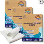 Travel Laundry Detergent Sheets Pack of 3 – Compact Laundry Sheets for Travel, Hand Wash or Machine Wash Detergent Strips for Sink Washing Clothes on Trips, Hotels & Cruises