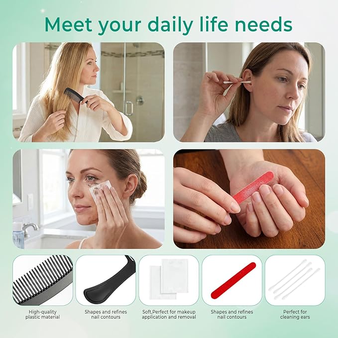 30 Sets Personal Hygiene Kit Bulk,10-IN-1 Green Individually Wrapped Disposable Travel Toothbrushes and Hotel Vanity Set Basic Toiletry Supplies for Homeless,Guests,Charity