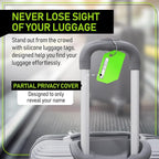 Untethered 4-Pack Luggage Tag Set | Durable Luggage Tags for Suitcases & Travel Bags | Bag Tag & Name ID Identifiers | Suitcase Tags for Easy Luggage Identification