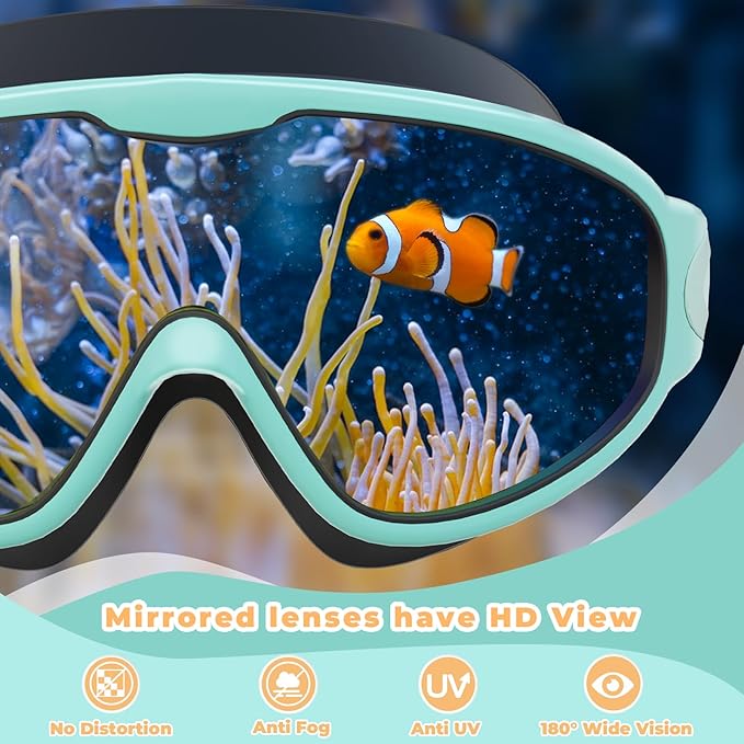 Keary 2 Pack Kids Swim Goggles for 3-15 UV Protection Anti-Fog Pool Water Swimming Goggles For Boys Girls Youth Toddler