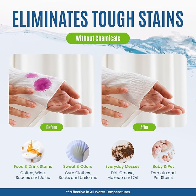 Eco-Friendly Travel Size Laundry Detergent Sheets - 10 Loads Ultra Concentrated, Stain-Fighting Enzymes & Plant Powered, Compact Washer Sheets, Pocket Friendly, Hot/Cold Cycles, Tough on Stains & Odor