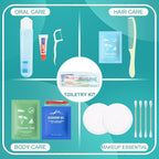 Travel Size Toiletries Bulk Hygiene Kits Toiletry Kit Homeless Care Package Supplies in Zip Pouch,Homeless Kit Bulk Perfect for Camping,Hotel,Charity Men Women Students(Pack of 5)