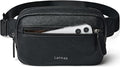 LATMAP 2L Fanny Packs Everywhere Belt Bag Small Fashion Crossbody Waist Pack Faux Leather Waterproof Sling Chest Bag For Women Trendy Black
