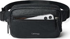 LATMAP 2L Fanny Packs Everywhere Belt Bag Small Fashion Crossbody Waist Pack Faux Leather Waterproof Sling Chest Bag For Women Trendy Black