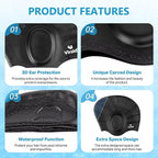 Swim Cap for Long Hair, Silicone Swimming Cap for Adult Women Men with 3D Ear Protection, Waterproof Large Swim Hats Bathing Caps to Keep Hair Dry with Ear Plugs Nose Clip