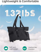BAGSMART Tote Bag for Women, Tote Bag with Zipper Work Tote with Compartments Nurse Shoulder Hanbag for Travel, Gym