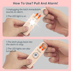Thopeb–The Original Personal Safety Alarm for Women Self Defense – Elders & Kids Self Defense Keychain Siren – 135dB Loud Siren Bird Sound – Cute Key Chains Protection (Metallic Rose)