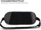 TRAVELSAFE Slim RFID Blocking Money Belt for Travel - Anti-Theft Hidden Passport Holder Waist Wallet with Secure Pouch for Cash, Credit Cards & Phone Safe (B-Dark Grey)