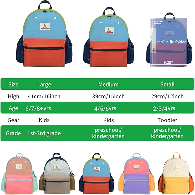 12 Inch Toddler Backpack for Boys Girls 2-4, Toddler School Mini Backpack for Travel, Small Kids Child Backpacks, Preschool Kindergarten Elementary Bag, Small