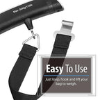 Fosmon Digital Luggage Scale, LCD Display Backlight Temperature Baggage Scale with 110lbs Capacity, Portable Stainless Steel Hanging Luggage Weight Scale with Tare Function for Travelers - Silver