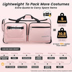 Fanwoli 28" Dance Bag with Garment Rack | Ultra-Light Collection| More Lightweight & Wear-Resistant| Ideal Competition Duffle Bag for Dancers Livestreamer Athletes