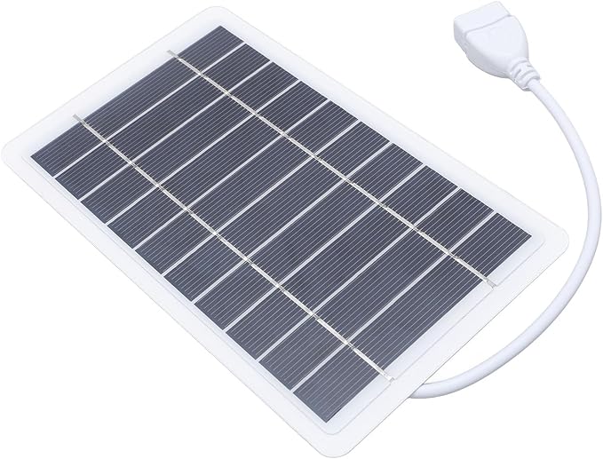 Zunate Solar Panel Power Bank with Dual USB Outputs, Monocrystalline Silicon Phone Charger for Outdoor Camping and Charging Tablets or Cameras At 9 X 16cm Size