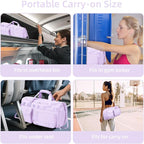 MAXTOP Gym Bag for Women Men Travel Duffle Bag Large Capacity Carry On Weekender Overnight Bag With Shoe Compartment Gym Tote Dry Wet Separation Duffel Bag for Travel
