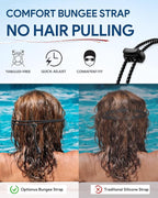 Swim Goggles, Polarized Adult Swimming Goggles Bungee Strap No Hair Pulling Anti-fog Pool Goggles for Men Women