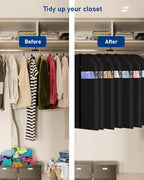 Garment Bags Garment Covers 24 x 43 Inch, 2 Packs PEVA Suit Bags for Hanging Clothes, Suit Covers on Closet or Travel for Suits, T-shirts and Jackets
