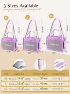 BESBESME Canvas Tote Bag for Women with Zipper & Compartments– Large Work & College Laptop Tote Crossbody Shoulder Bag