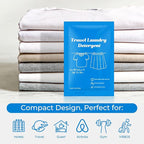 100 Pack Travel Laundry Detergent Bulk, Portable Single Use Liquid Laundry Soap, Verbena Scented, 20ml Mini Individual Pack TSA Approved Travel Size for Traveler, Cruise, Hostel & Camping Essentials