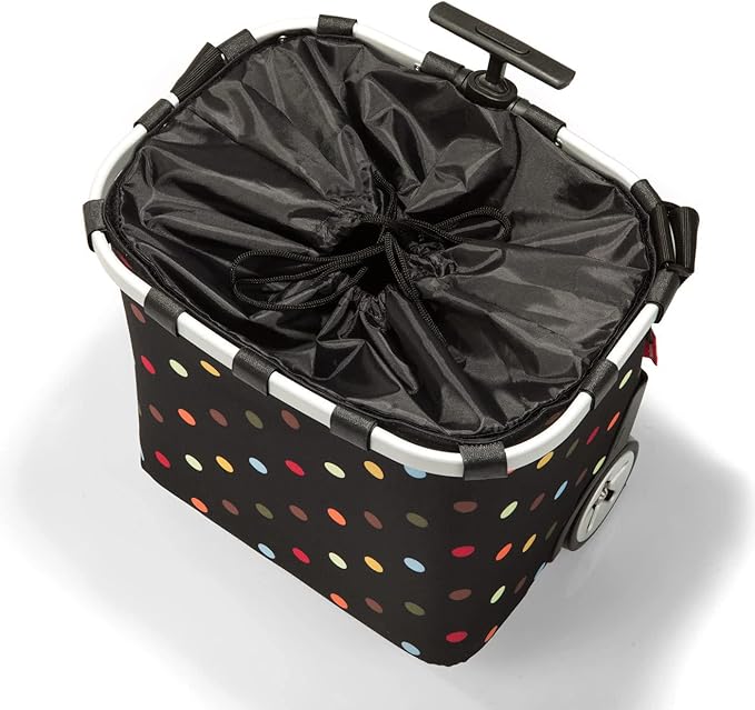 reisenthel carrycruiser dots - Portable Shopping Trolley with Sturdy Aluminum Frame, Shoulder Strap and Removable mesh Inner Bag -Water-Repellent