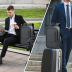 hk Backpack for Men Business Slim Backpack with USB Charger Computer Lightweight Anti-theft Travel (Dark Grey, 15.6 Inch)