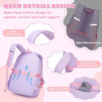 Kids Backpack, Backpack for Girls for Elementary School Multiple Pockets Ages 6-10(Purple)