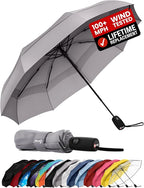 Repel Windproof Travel Umbrella - Compact & Withstands Winds up to 100MPH , Strongest Premium Auto Folding Umbrella for Rain and Sun - Durable, Light & Portable for Women & Men , Fits Backpack & Cars
