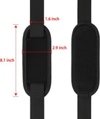 Taygeer Shoulder Strap, 52" Universal Replacement Laptop Shoulder Strap Luggage Duffel Bag Strap Adjustable Comfortable Belt with Metal Hooks for Briefcase Computer Messenger Bag Laptop Case, Black