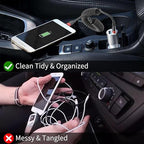 Coiled USB C Cable for Car, 2 Pack Type C Coiled Cable Fast Charging, USB to USBC Coiled Cable, USB C Car Charger Cord for iPhone 17 16 15, Samsung Galaxy S25 S24 S23 Ultra, Pixel 10 9