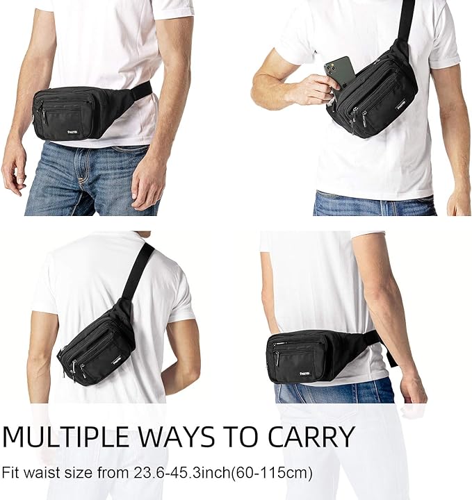 FREETOO Waist Pack Bag Fanny Pack for Men&Women Hip Bum Bag with Adjustable Strap for Outdoors Workout Traveling Casual Running Hiking Cycling