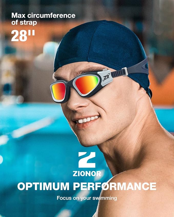 ZIONOR Swim Goggles, Upgraded G1 Polarized Swimming Goggles Anti-Fog for Adult Men Women