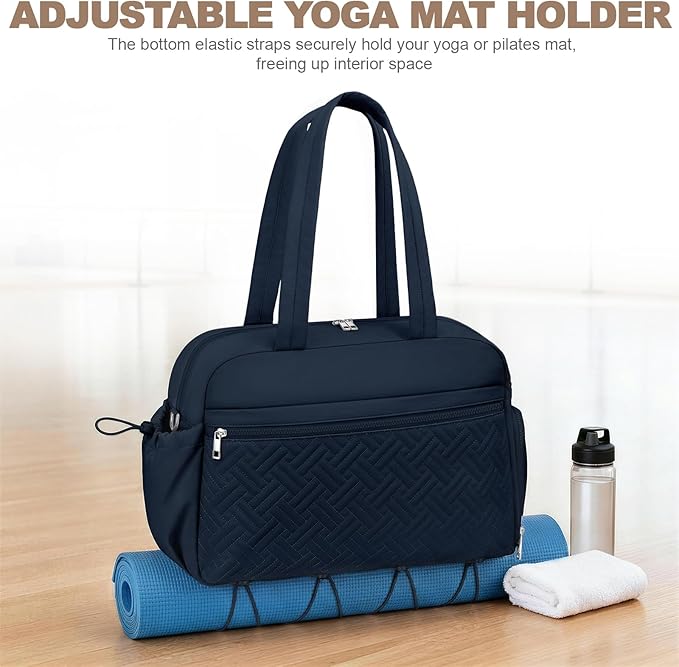 SYTRAH Gym Bag for Women, Lightweight Workout Duffle Bag with Shoe & Wet Separation for Gym, Yoga, Travel & Overnight, Stylish Sports Bag with Adjustable Shoulder Strap Blue
