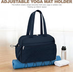 SYTRAH Gym Bag for Women, Lightweight Workout Duffle Bag with Shoe & Wet Separation for Gym, Yoga, Travel & Overnight, Stylish Sports Bag with Adjustable Shoulder Strap Blue