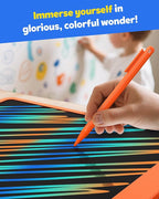 TEKFUN LCD Writing Tablet for Adults, Large Doodle Board, 16 Inch Colorful Drawing Tablet Writing Pad, Toddler Toys for 3 4 5 6 7 8 9 Year Old Girls Boys Teen, Birthday Gifts for Kids (Orange)