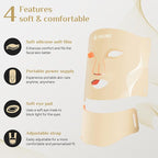 Red Light Therapy for Face, LED Light Therapy Mask Skin Care Mask & Neck, LED Red & NIR Light Therapy Wavelength for Home Use, Working Travel Yoga Sleep