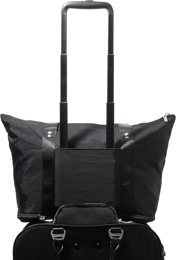 Baggallini Carryall Expandable Lightweight Travel Tote 22" Packable Folding Compact Nylon Washable Weekender w/Luggage Sleeve