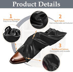 Ersmak 6 Pack Shoe Bags for Travel - Satin Shoe Bag with Drawstring - Black Shoe Storage Bags for Protecting Storage Shoes - 17.7 x 7.9 In