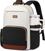 Focdod Laptop Backpack for Women Bookbag: 15.6 inch Work Backpacks with Pouch Pocket for Large Capacity Cup & USB Charger College Book Bag Travel Business Nurse Teacher Bookbags Anti-theft Back Pack