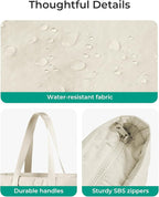 BAGSMART Tote Bag for Women, Tote Bag with Zipper Work Tote with Compartments Nurse Shoulder Hanbag for Travel, Gym