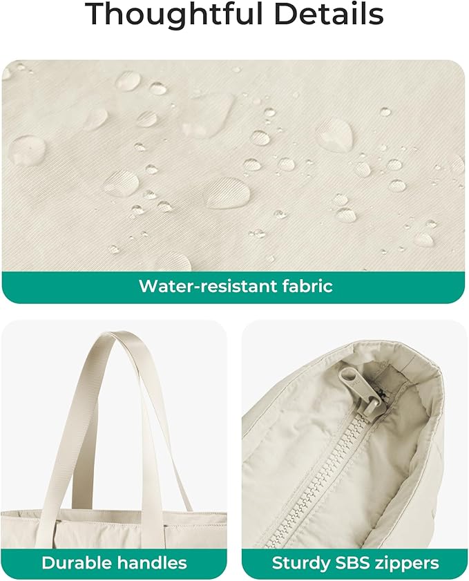 BAGSMART Tote Bag for Women, Tote Bag with Zipper Work Tote with Compartments Nurse Shoulder Hanbag for Travel, Gym