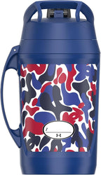 Under Armour Insulated Water Bottle with Handle & Fence Hook, Half Gallon Sports Water Jug, Leak-Resistant & BPA-Free for Baseball, Football & Gym - Royal Hypercamo, 64oz
