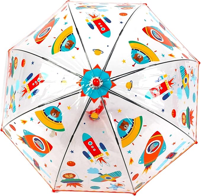 Kids Clear Umbrella for Rain Dome Bubble Umbrellas Windproof for Kids Boys and Girls