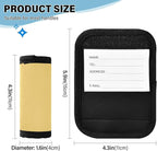 DOMIKING Light Yellow Luggage Handle Wraps for Suitcase Luggage Identifier Soft Luggage Tags Marker for Travel Bag Suitcase Luggage Covers Wraps Travel Accessories, 2 Pack