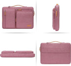 MOSISO 360 Protective Laptop Shoulder Bag,15-15.6 inch Computer Bags Compatible with MacBook Pro 16 inch, HP, Dell, Lenovo, Asus Notebook,Side Open Messenger Bag with 4 Zipper Pockets, Dusty Rose
