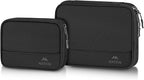 MATEIN Charger Organizer Travel Case 2 Pack, Cable Bag Organizer for Tech Accessories, Water Resistant Cord Case for Work, Sturdy Cable Pouch for Crods, Phone, Powerbank, Gifts for Men, Black